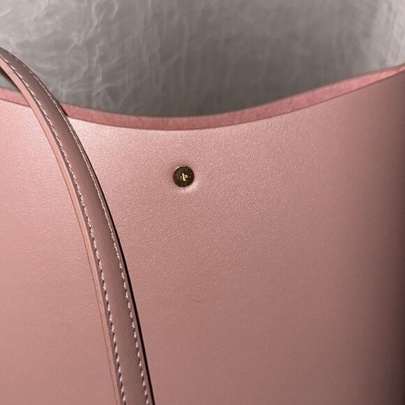 Samara FabFitFun Vegan Leather Suede Interior Peony Pink Medium Crossbody Bag - Picture 11 of 16